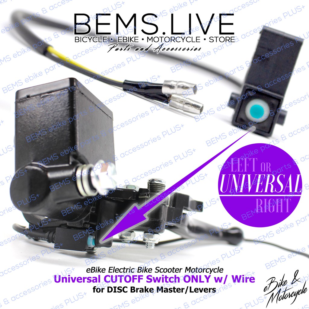 UNIVERSAL / LEFT / RIGHT CUTOFF Switch ONLY w/ Wire for DISC Brake ...