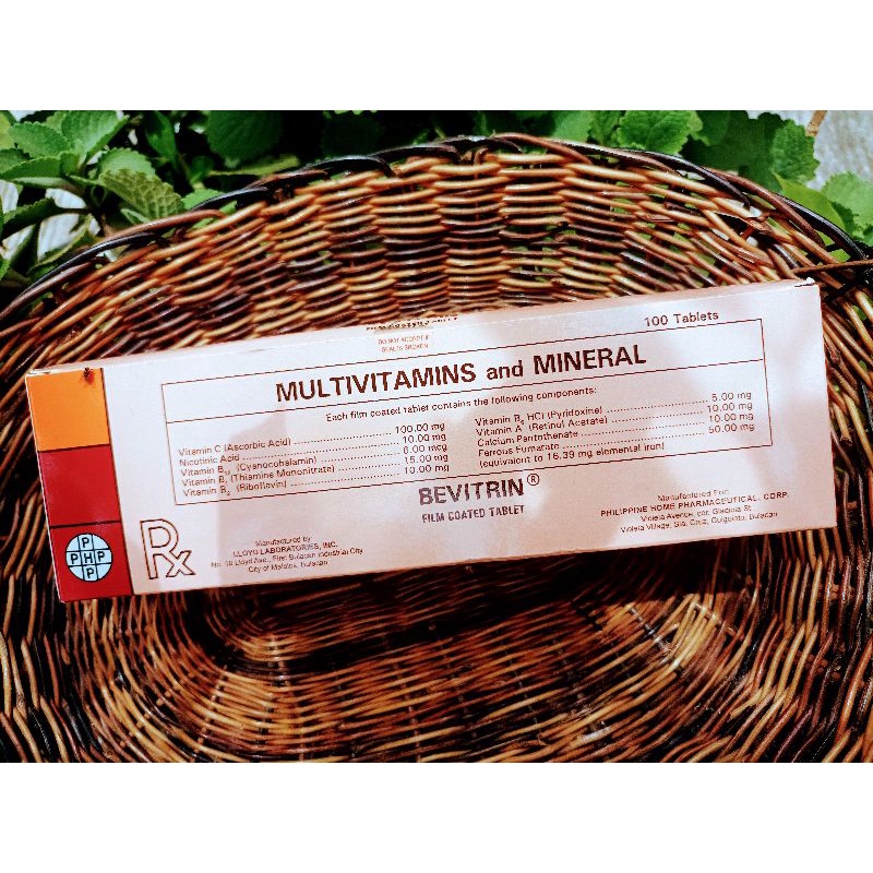 BEVITRIN TABLET (Multivitamins & Minerals for adult) Shopee Philippines