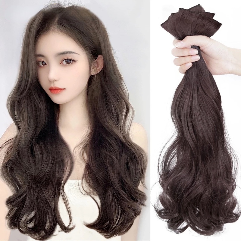 50cm Artificial Hair Extension Big Wavy HeatResistant Fiber Wig Long