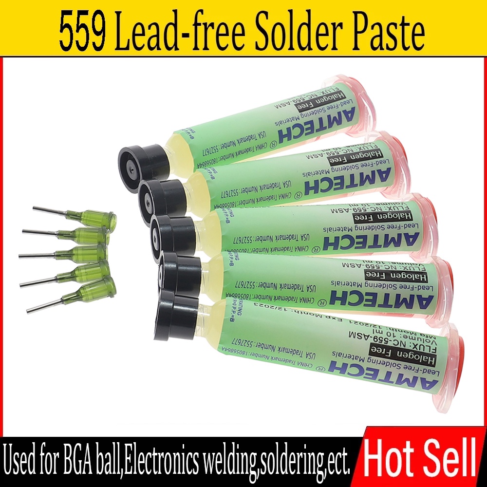 5pcs Amtech Nc-559-asm Bga Pcb No-clean Solder Paste Welding Advanced ...