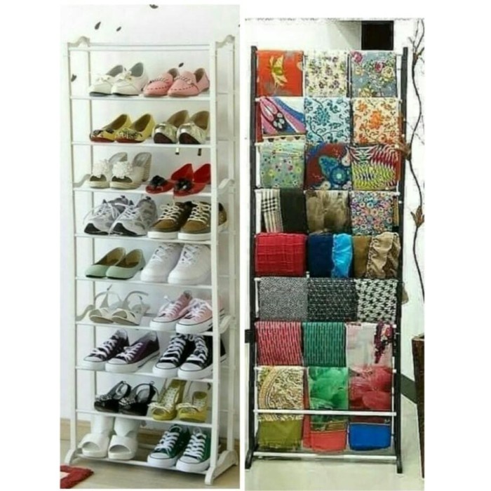 Shenar Amazing Shoe Rack / 10 Stacking Shoe Rack / Shoe Rack / Hijab ...
