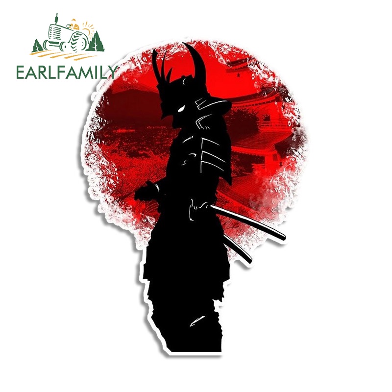 EARLFAMILY 13cm Samurai Warrior Vinyl Car Wrap Stickers Japanese Decal ...