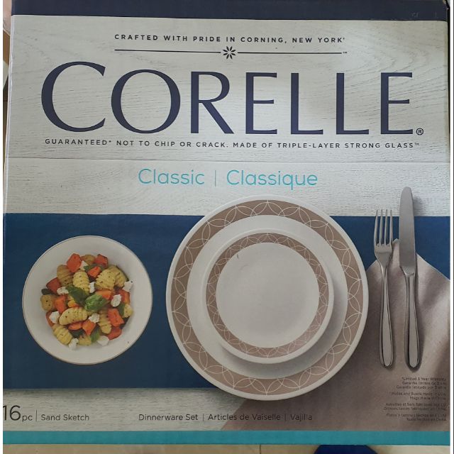 Corelle Sand Sketch Dinnerware 16pcs Set | Shopee Philippines