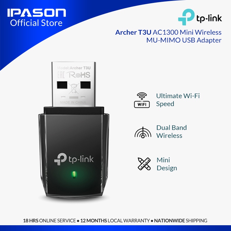 Archer T3U TP-Link AC1300 Mini Wireless MU-MIMO USB Adapter | Shopee ...