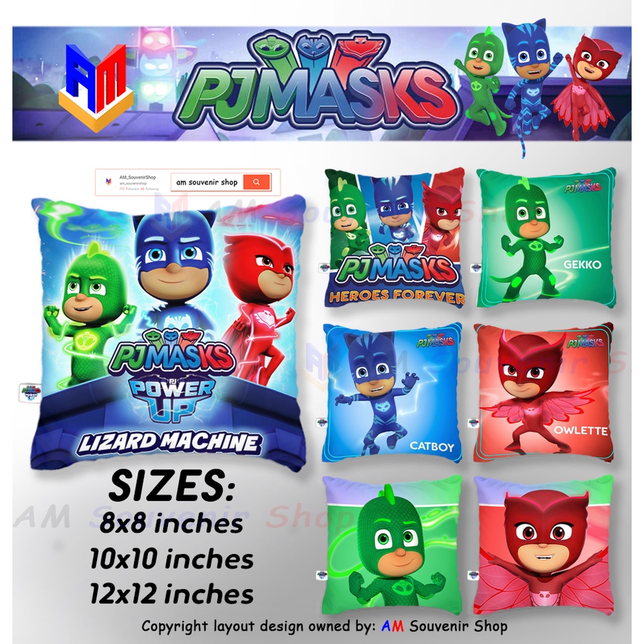 PJMasks / PJ MASK 2022 / Cat boy / Owlette / Gekko / Mini Pillow