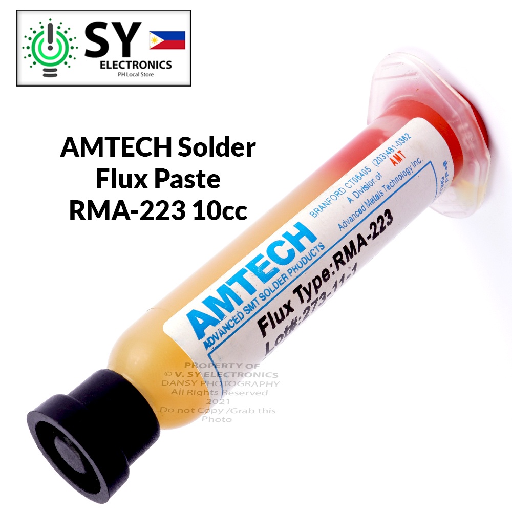 Original AMTECH Soldering Flux 10cc RMA-223 Paste PCB BGA SMT SMD Lead ...