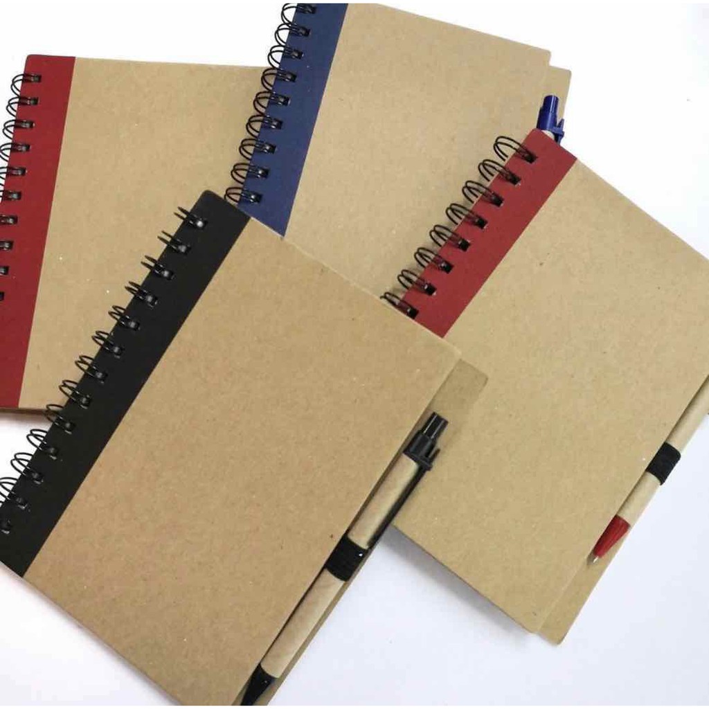 Classic Stationery Notepad Wood Design Notes & Pen | Shopee Philippines