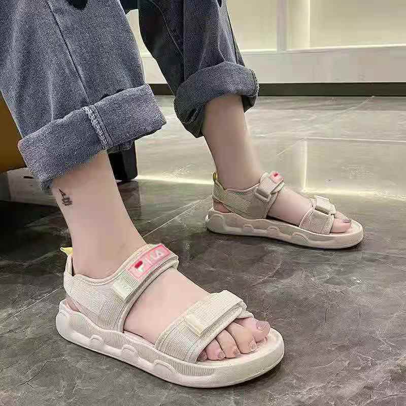 New arrival Fila two strap sandals fashion sports slippers beach shoes for women Shopee Philippines