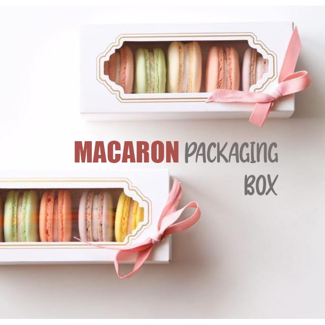 (Packaging)10pc Macaron box boxes cookies pastry paper box | Shopee ...