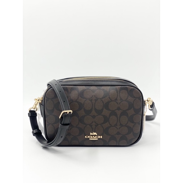 Coach Jes Crossbody Signature Canvas Mahogany Black Shopee Philippines