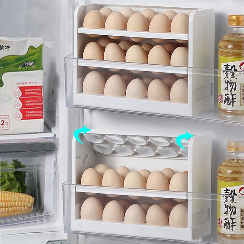 Egg Storage Holder Refrigerator Egg Stand Shelf Fresh Storage Box ...