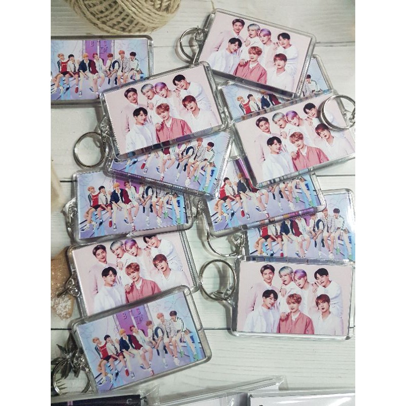 1pc. BTS Keychain (wallet size photo) A B C | Shopee Philippines