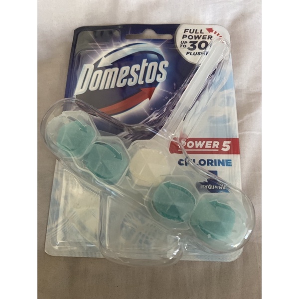 Domestos Domex Toilet Rim Power 5 Rim Block Pink Magnolia/Lime/Chlorine