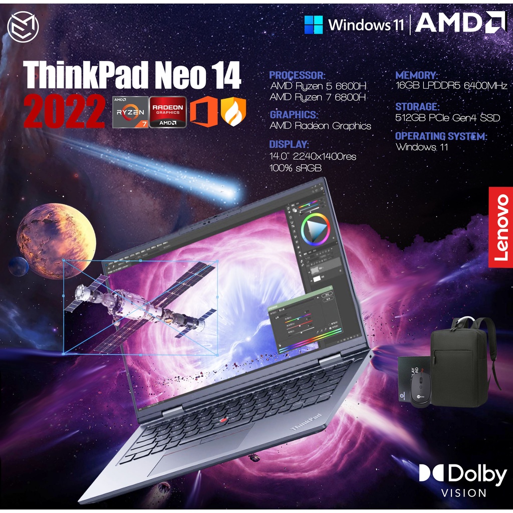 Lenovo ThinkPad Neo 14 2022 (INTEL  RYZEN EDITION) 14.0" 2240x1400