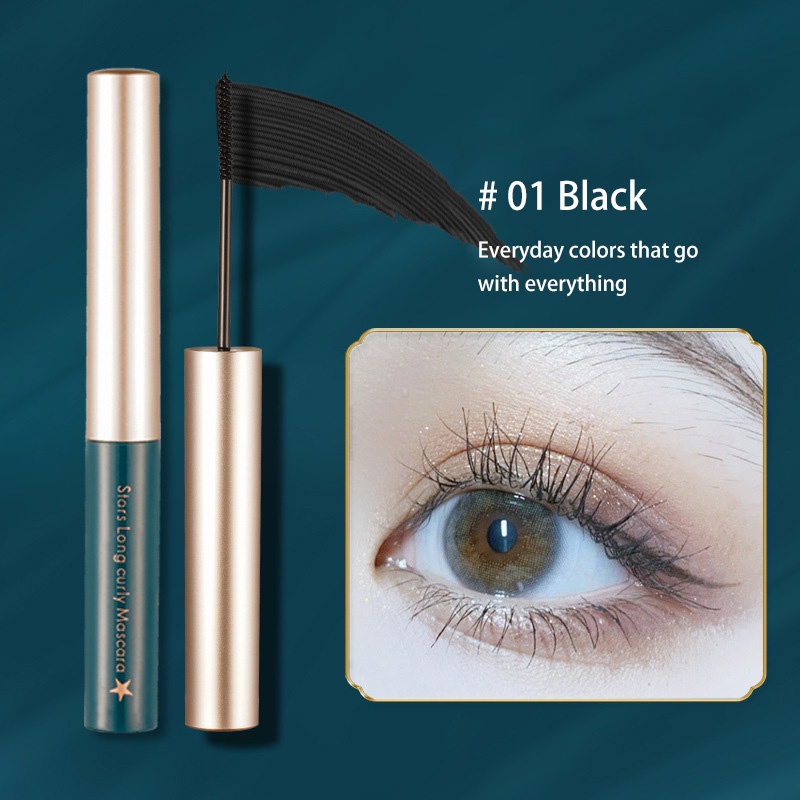 Fine Mascara Small Brush Head Waterproof Long Curly Nonsmudge Texture