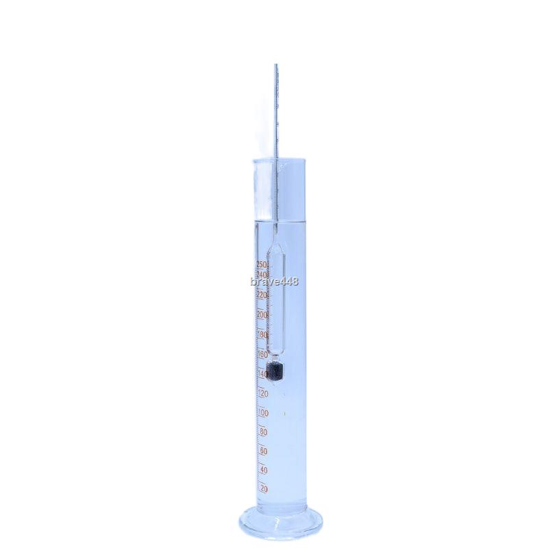 Two delivery glass hydrometer liquid density meter Pompeii meter