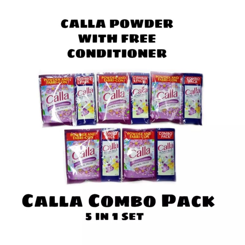 5 BIG SACHETS CHAMPION & CALLA POWDER WITH FABRIC CONDITIONER | Shopee ...