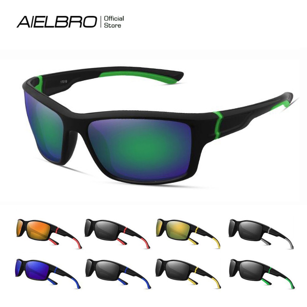 Aielbro Outdoor Sport Men Polarized Sunglasses Men S Driving Shades Vintage Cycling For Uv400