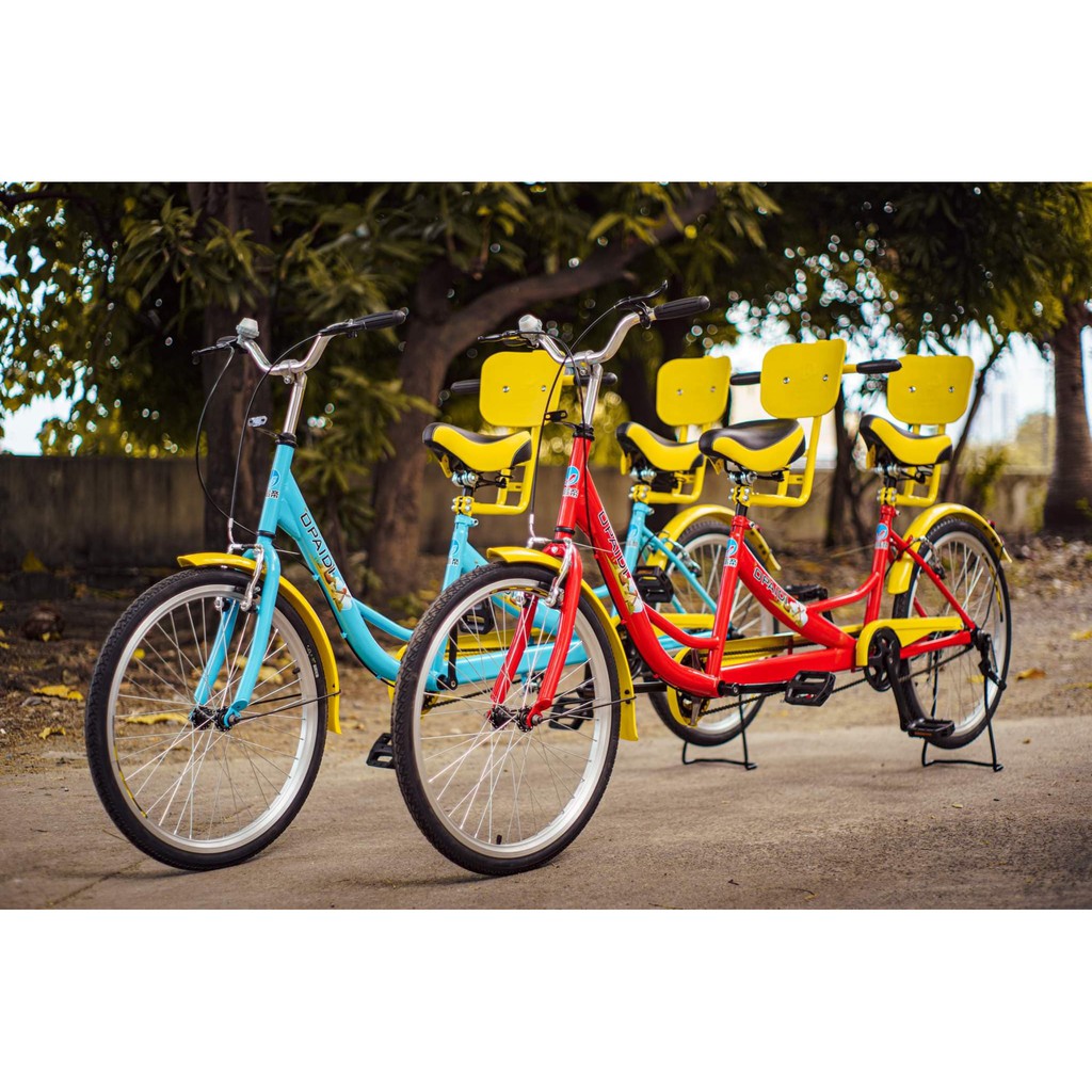 Tandem Bicycle Dual Two Sitter Bike with Back Rest with FREE Knee ...