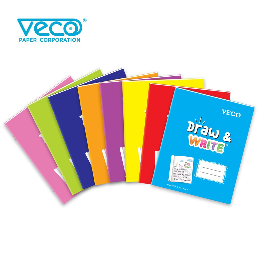 Veco Draw & Write (half blank, half lined) Homeschool Notebook Small 6
