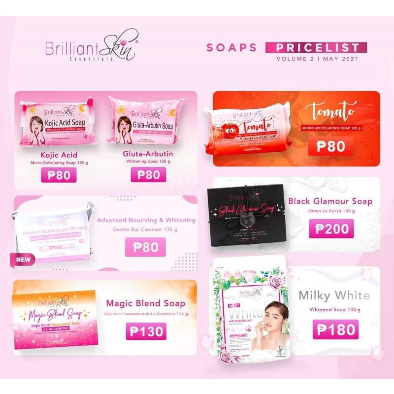 Brilliant Skin Essentials Soap (Kojic, Gluta-A, Tomato, Advanced