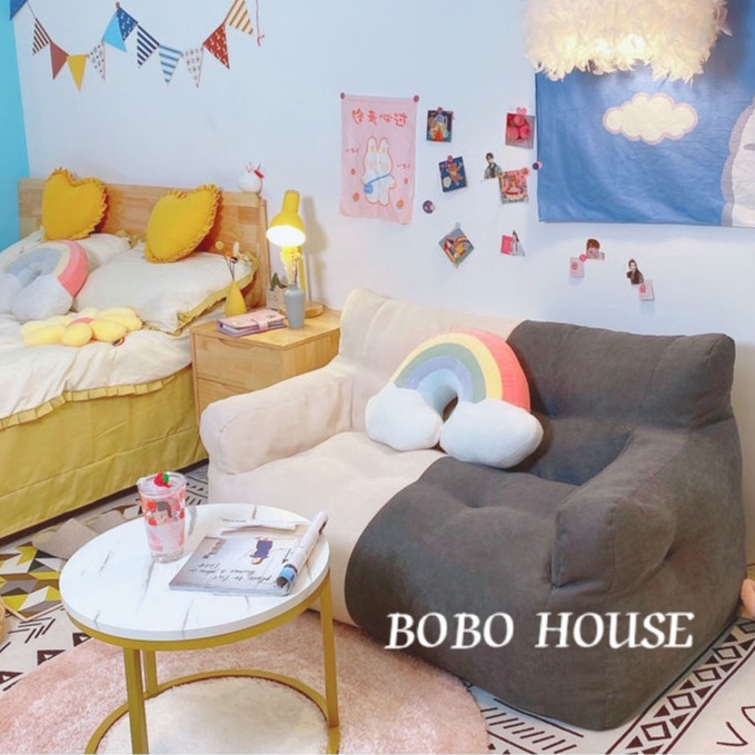 Lazy Sofa Tatami Double SOFA with Fliing Bean ！！！ Floor Chair/bean  Bag/folding Chair/floor Sofa Rental House Ins Style Bedroom Balcony