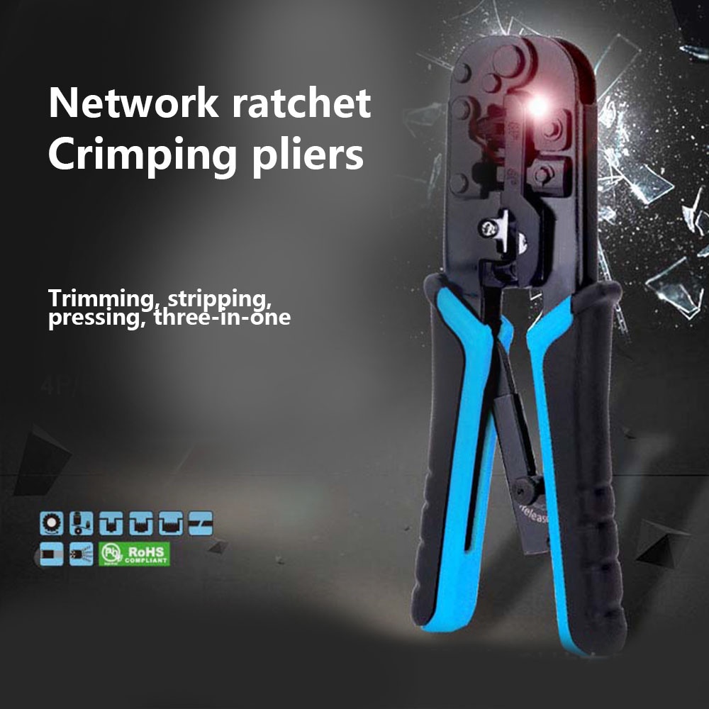 Multifunction Crimper Dual Purpose RG45/11 Crimping Tool Telephone Line ...