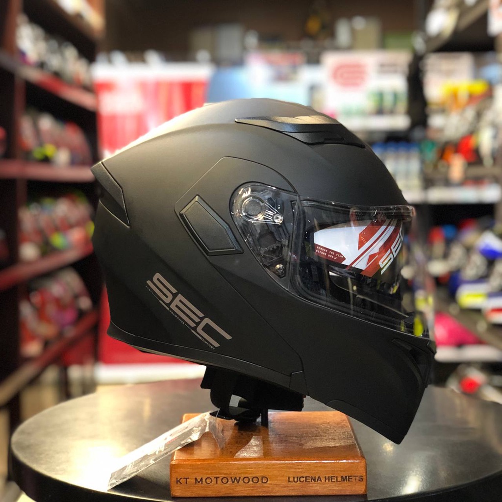 Windstorm V2 Sec Helmet Modular Dual Visor White Sec Windstorm