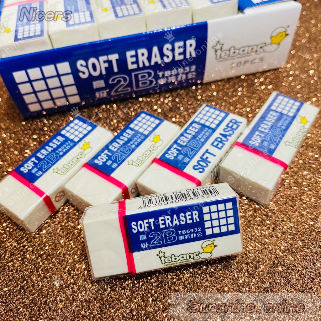 TB6932 (Small) 30pcs 2B soft eraser TEBANG Shopee Philippines