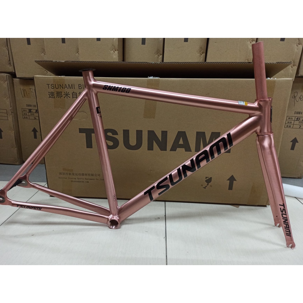 自転車本体 TSUNAMI SNM100 rose gold TSUNAMI SNM100 (Rose Gold) Frameset – PIZZBIKES