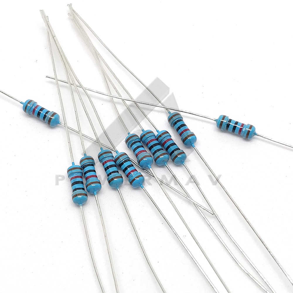 10pcs 10k ohms 5 band 1/4w Metal film resistor 1% ohm for pcb ...