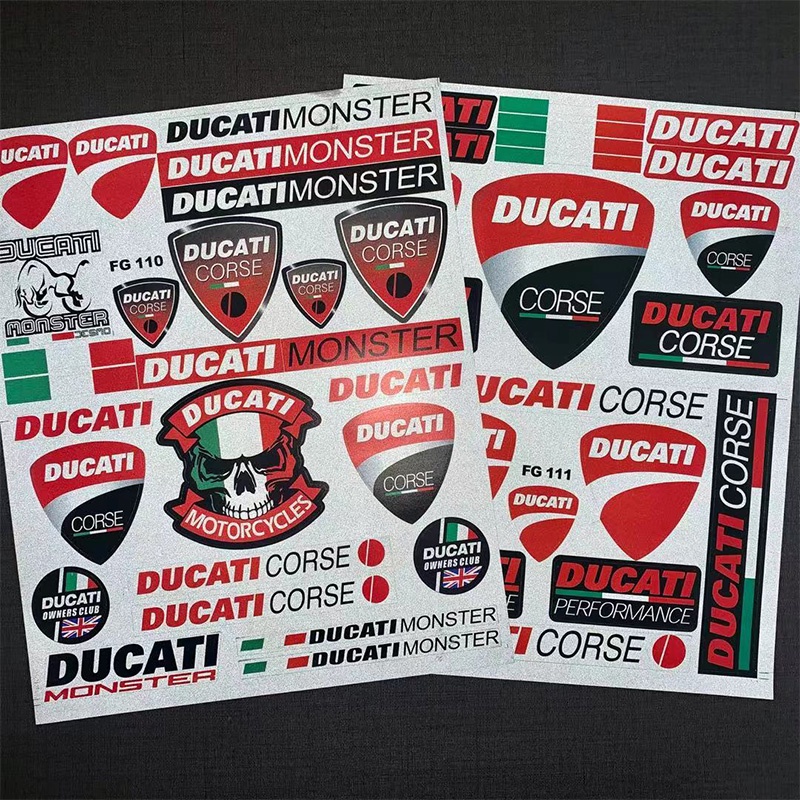 ducati stickers for motorcycle motor reflective waterproof decals ...