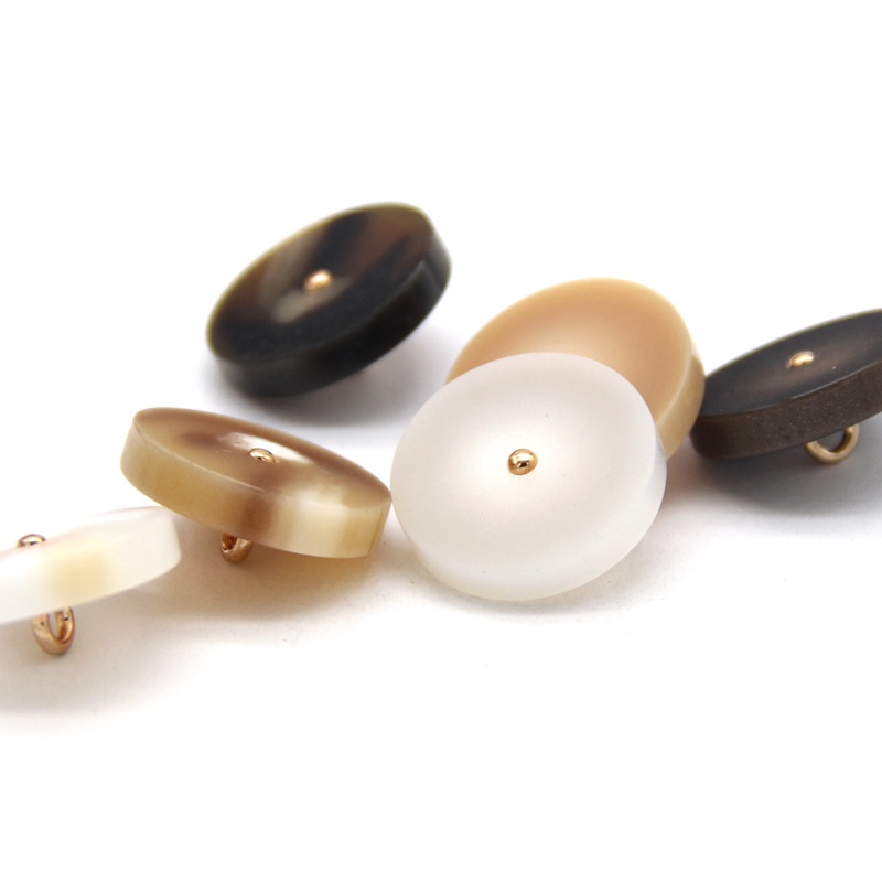 Craftisum 20pcs Cream Glitter Coat Buttons - 25mm Beveled Resin Cover With Sewing Shank, For Double-Breasted Jackets & Coats