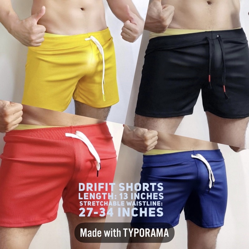 Drifit Jersey Mesh Fabric Sexy Shorts Unisex Stretchable 27-34 inches ...