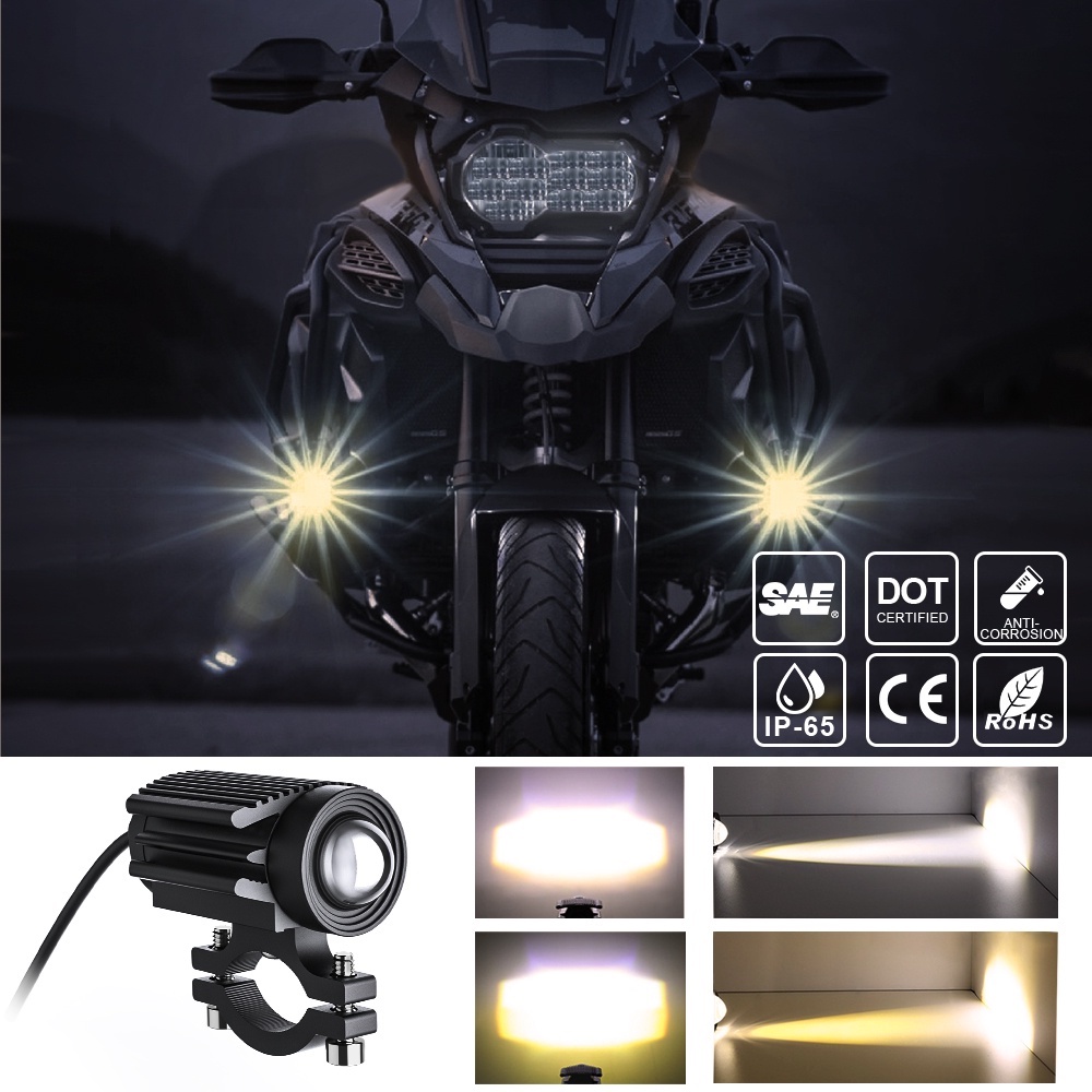 sport light motorcycle Auxiliary light For Motorbike lampu led motor Offroad, spot light