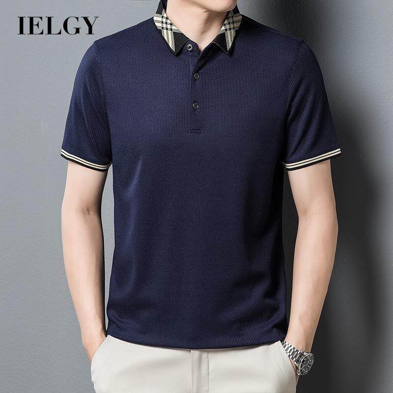 IELGY Men's Short Sleeve Business Casual Waffle Shirt | Shopee Philippines