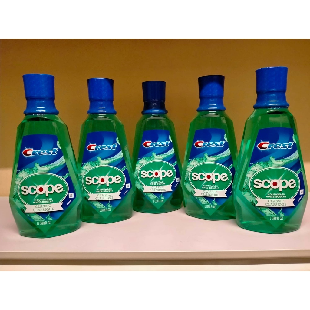Crest Scope Classic Mouthwash, Original Formula, 1 L (33.8 fl oz
