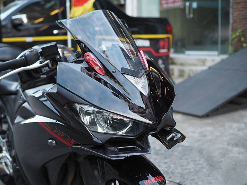 For YAMAHA YZF-R3 YZF-R25 YZF R3 R25 19-23 Front Fairing Winglets ...