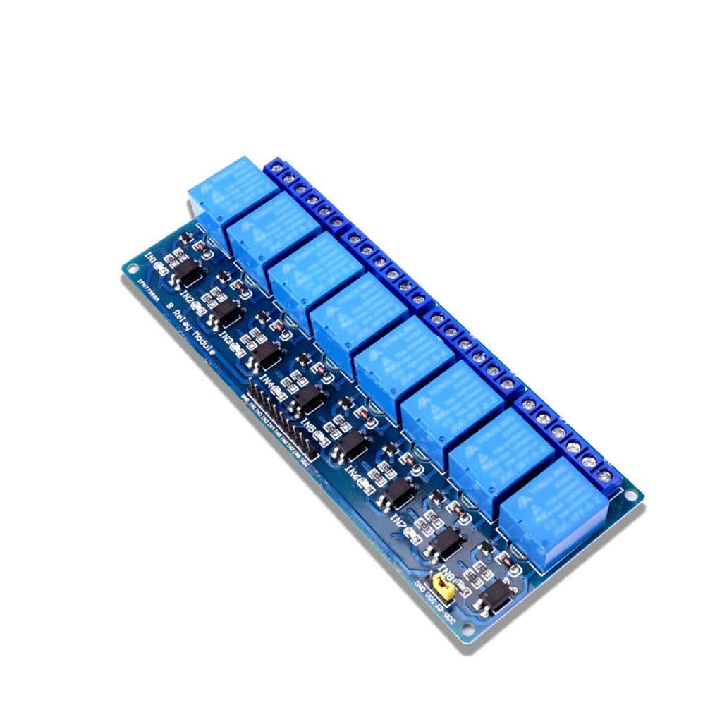 BoonTech 12VDC 8-Way 12VDC Relay Module with Optocoupler Isolation Low ...