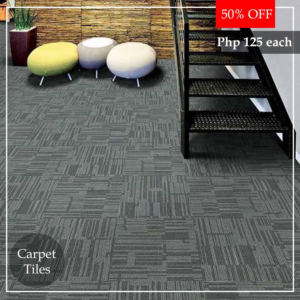 CARPET TILES STRIPE (24pcs) BOX 50X50 CM Carpet for living room