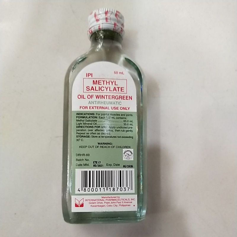 Ipi Methyl Salicylate Oil Of Wintergreen 50ml Shopee Philippines