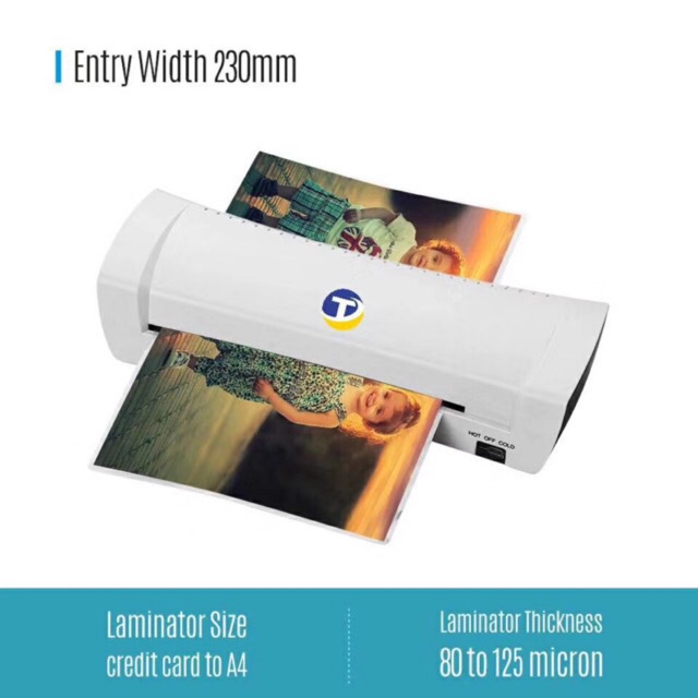 TEEDA SL200 A4 Laminator Photo Paper Card documents Office Thermal