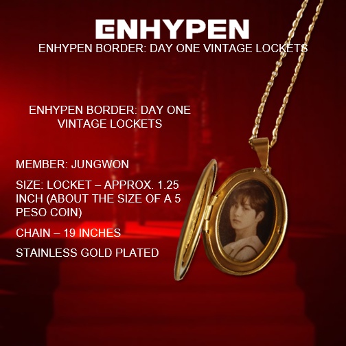 ENHYPEN BORDER: DAY ONE VINTAGE LOVE LOCKETS | Shopee Philippines