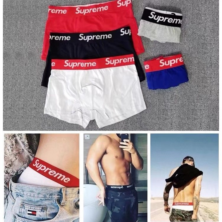 Supreme Panties Men s Underwear Boxers Breathable Man Boxer Solid Underpants Comfortable Brand Shorts Underwearfashion couple underwear Shopee Philippines