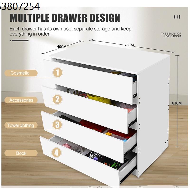 orocan 4Tiers Drawer Chest Drawer Drawer