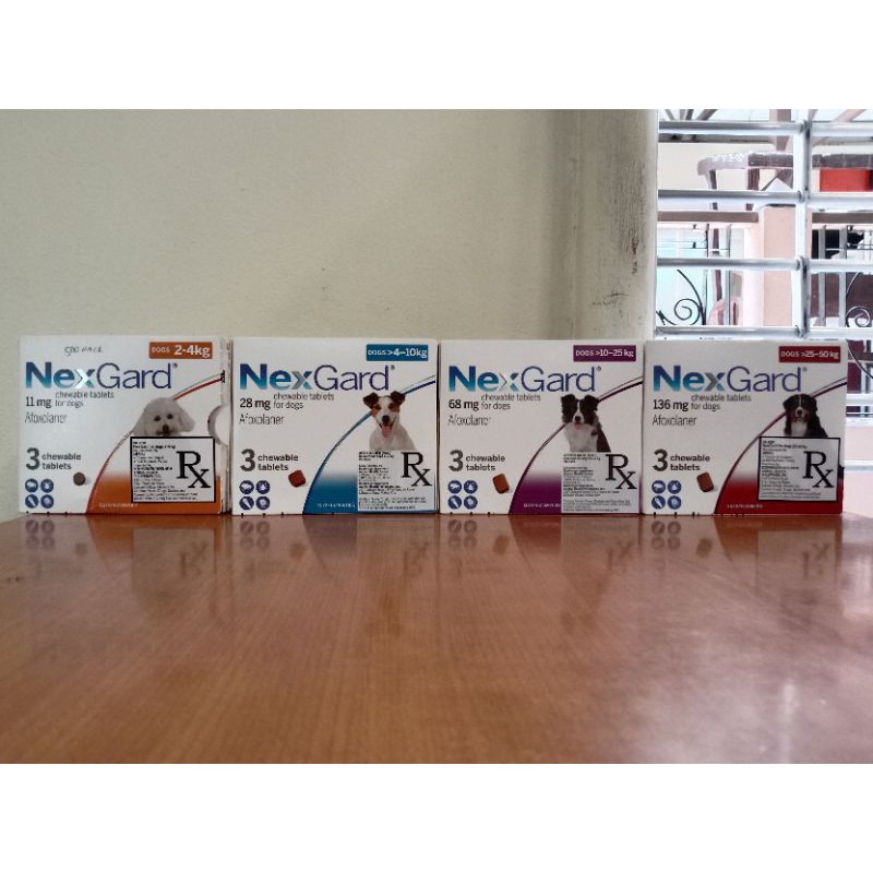 NexGard Chewable Tablet for Dogs per box 3tablets/per piece | Shopee ...