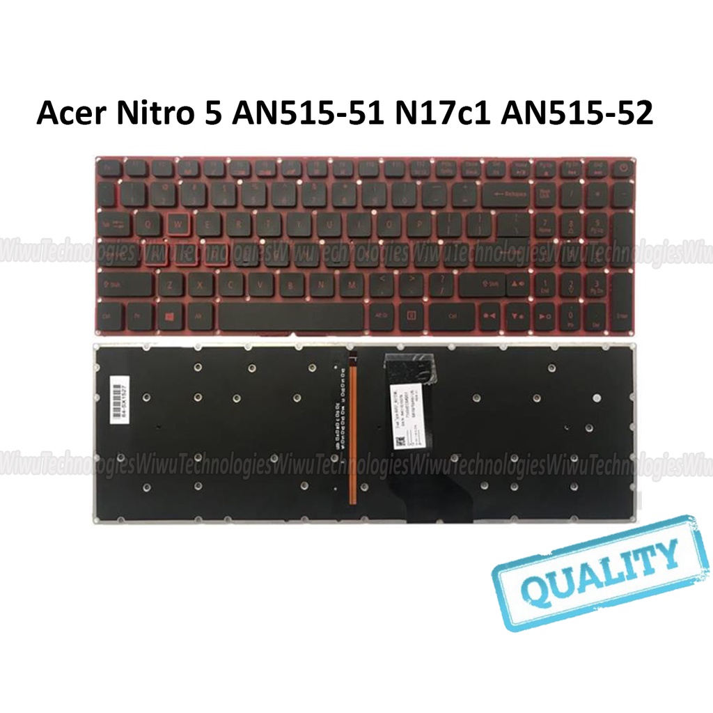 Acer Nitro 5 AN515-51 N17c1 AN515-52 AN515-53 Laptop Keyboard Backlit ...
