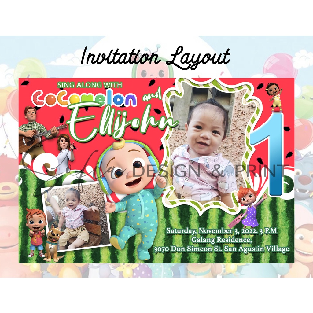 Cocomelon Invitation / Cocomelon Theme Invitation for birthday or ...