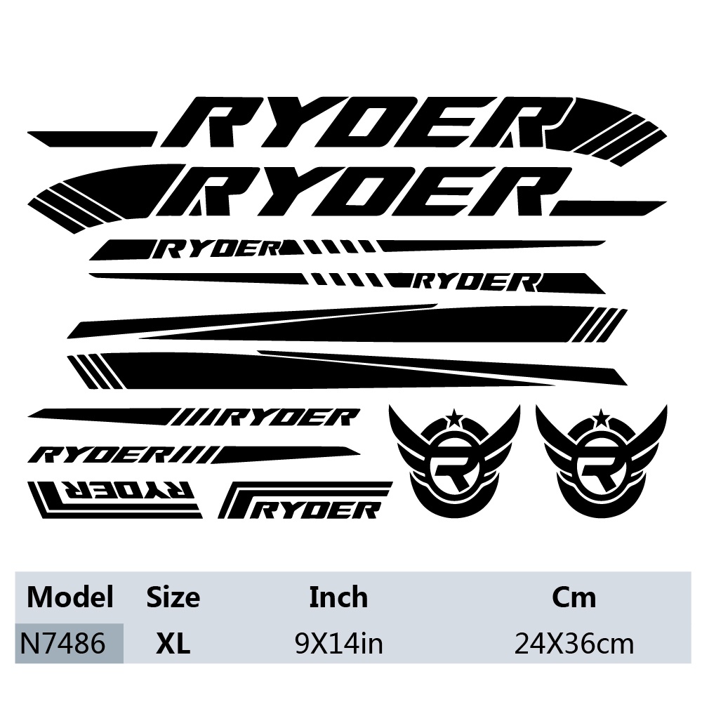 PYDER Bike Decals DIY Frame Stickers Bicycle Stickers decal sticker ...