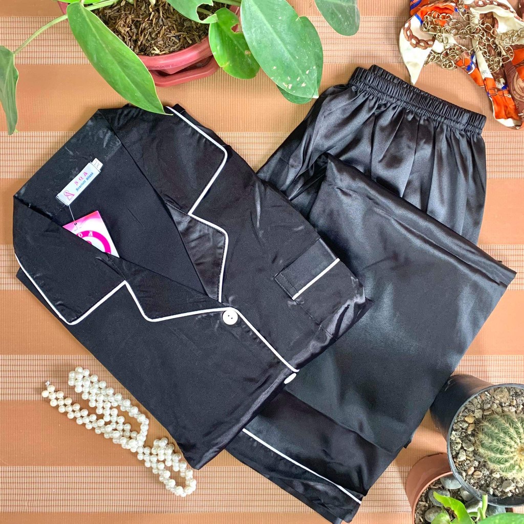 Pajama terno silk online shopee